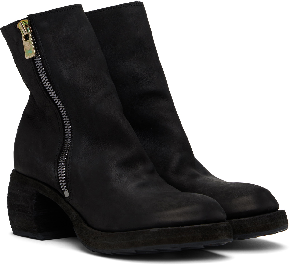 ピリオド　3枚 YOHJI YAMAMOTO Black Guidi Edition Calf Grain Oblique Side