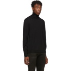 Balenciaga Black and Red Fine Wool Turtleneck