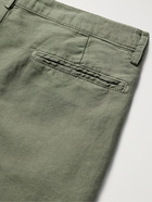 MASSIMO ALBA - Slim-Fit Linen and Cotton-Blend Shorts - Green