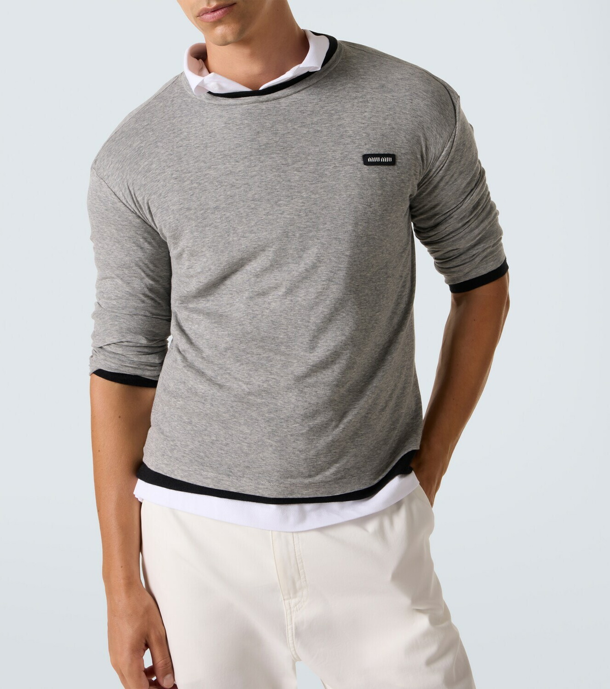 Miu Miu Logo cotton jersey T-shirt