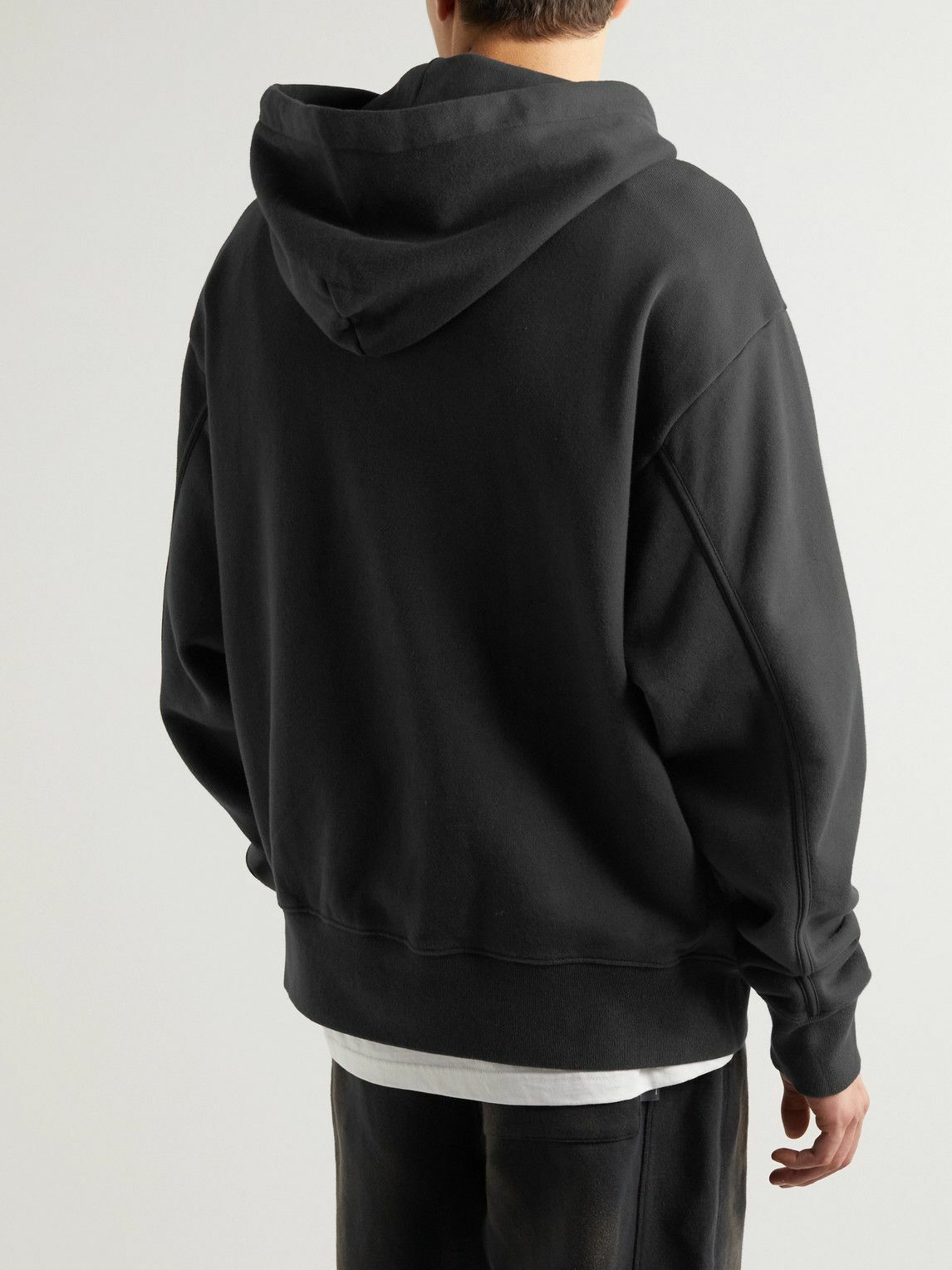 HAYDENSHAPES - Resin Logo-Embroidered Cotton-Jersey Hoodie - Black ...