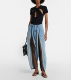 Coperni Front-slit balloon jeans