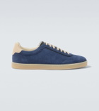 Brunello Cucinelli Leather-trimmed suede sneakers