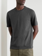 Folk - Garment-Dyed Cotton-Jersey T-Shirt - Black