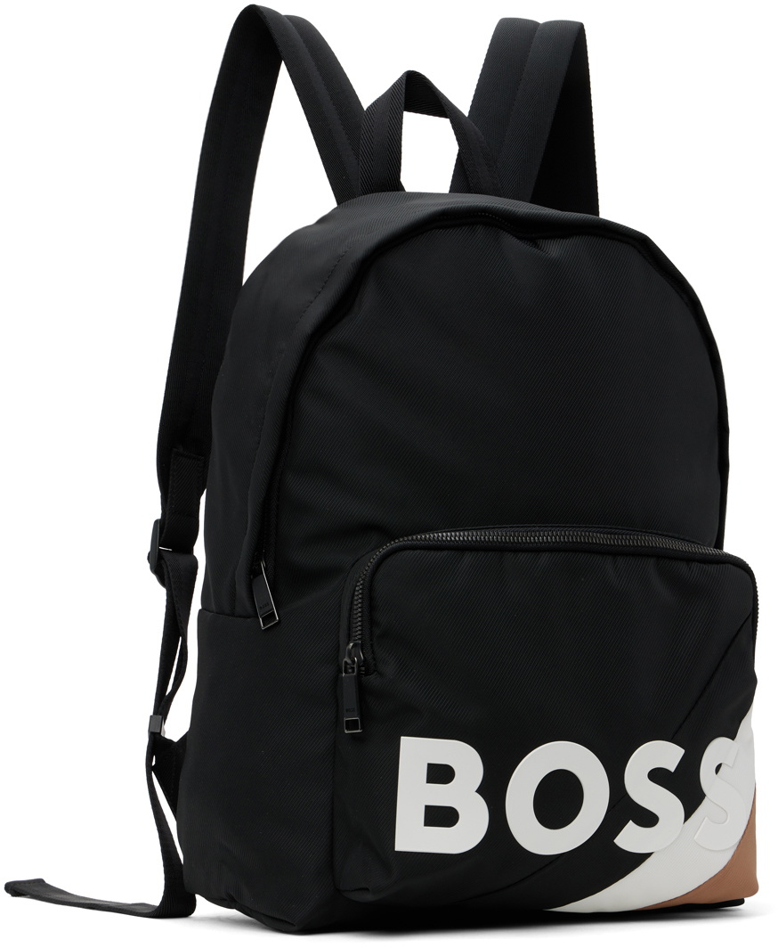 BOSS Black Striped Backpack BOSS