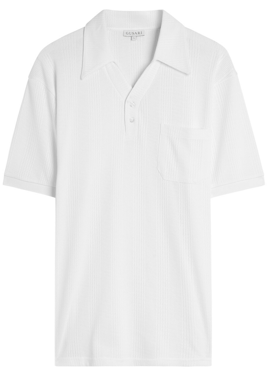 Gusari Miami Cotton Polo Shirt White