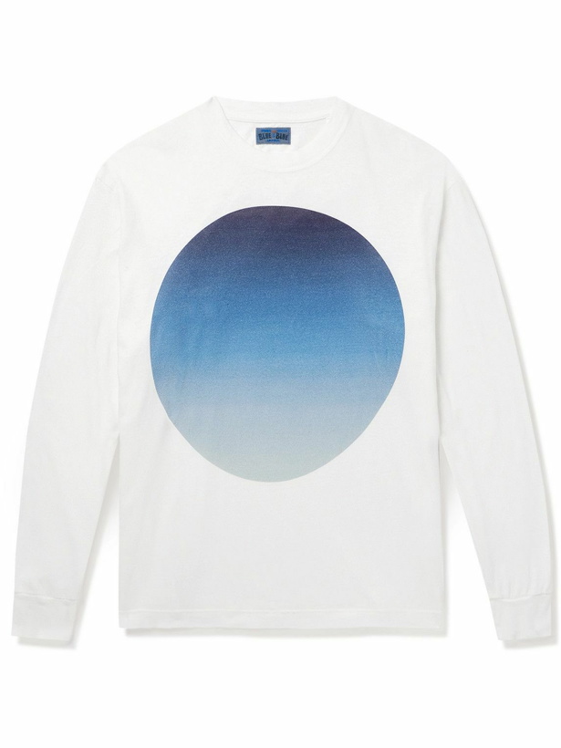 Photo: Blue Blue Japan - Printed Cotton-Jersey T-Shirt - White