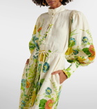 Alémais Constance printed linen shirt dress