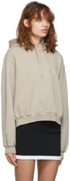 alexanderwang.t Taupe Structured Puff Logo Hoodie