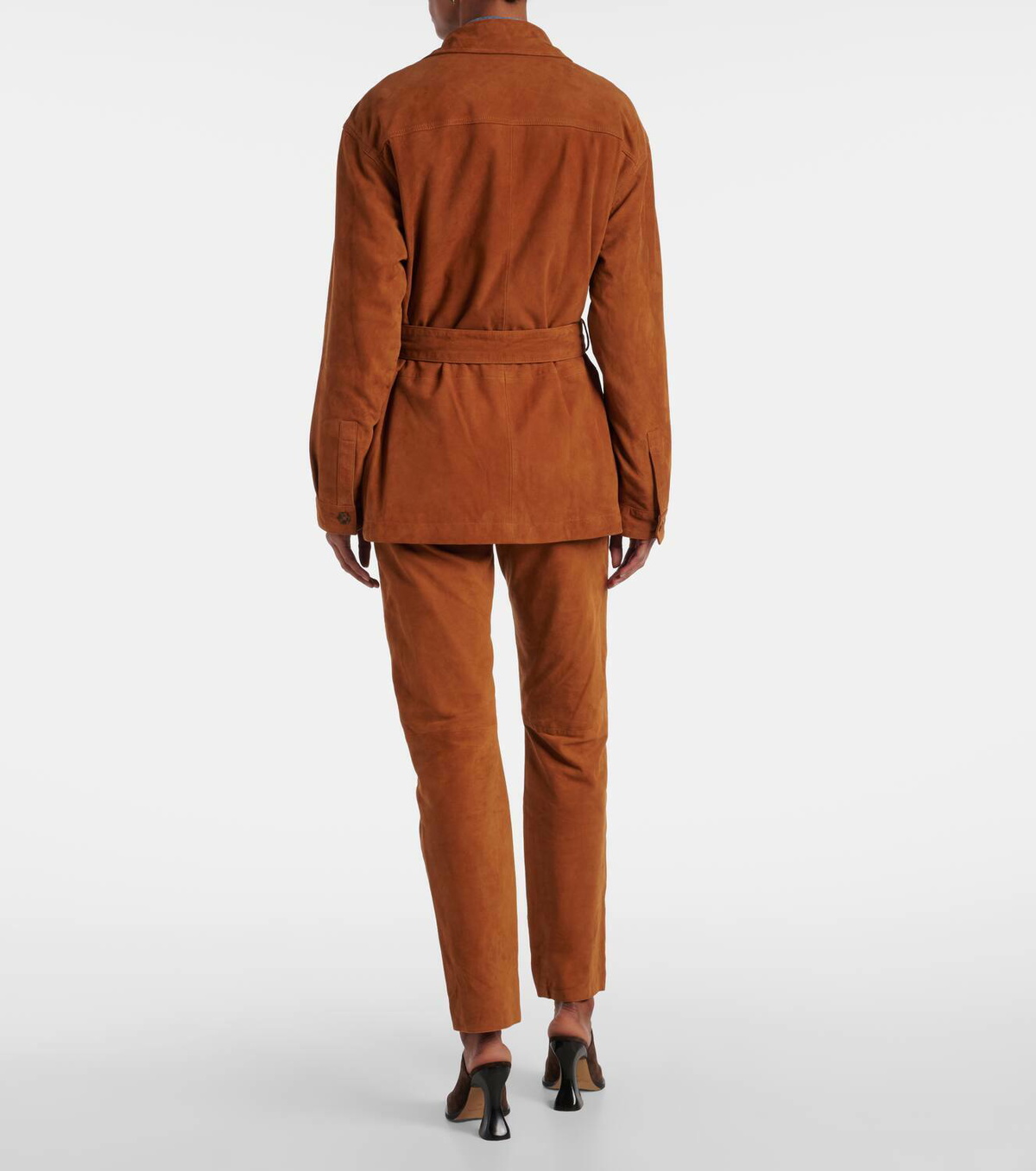 Blazé Milano Viva Sahariana belted suede jacket