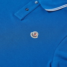 Moncler Men's Classic Logo Polo Shirt in Mid Blue