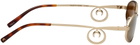 Marine Serre Gold Vuarnet Edition Swirl-Frame Oval Sunglasses