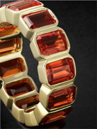 42 Suns - 14-Karat Gold Orange Sapphire Eternity Ring - Orange