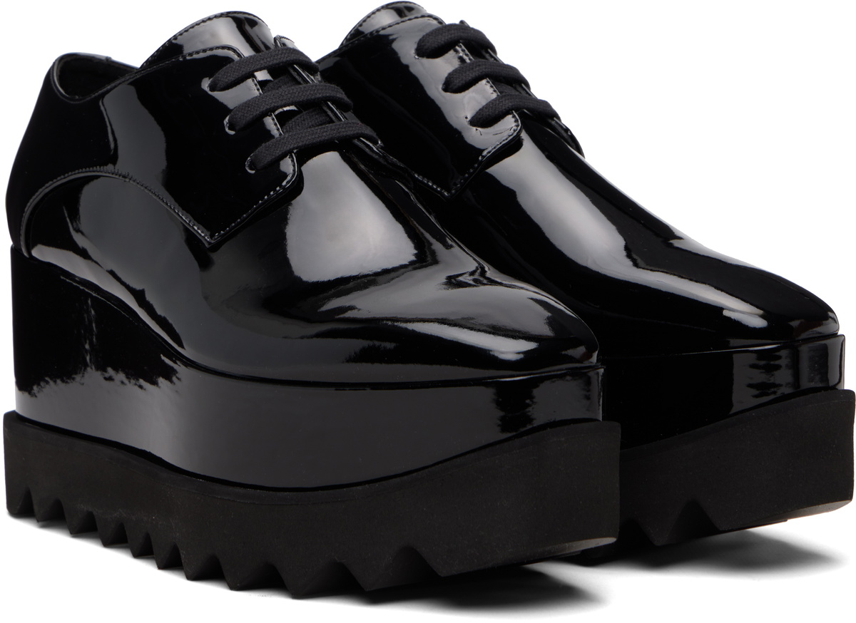 Stella McCartney Black Limited Edition Elyse Monochrome Platform Derbys