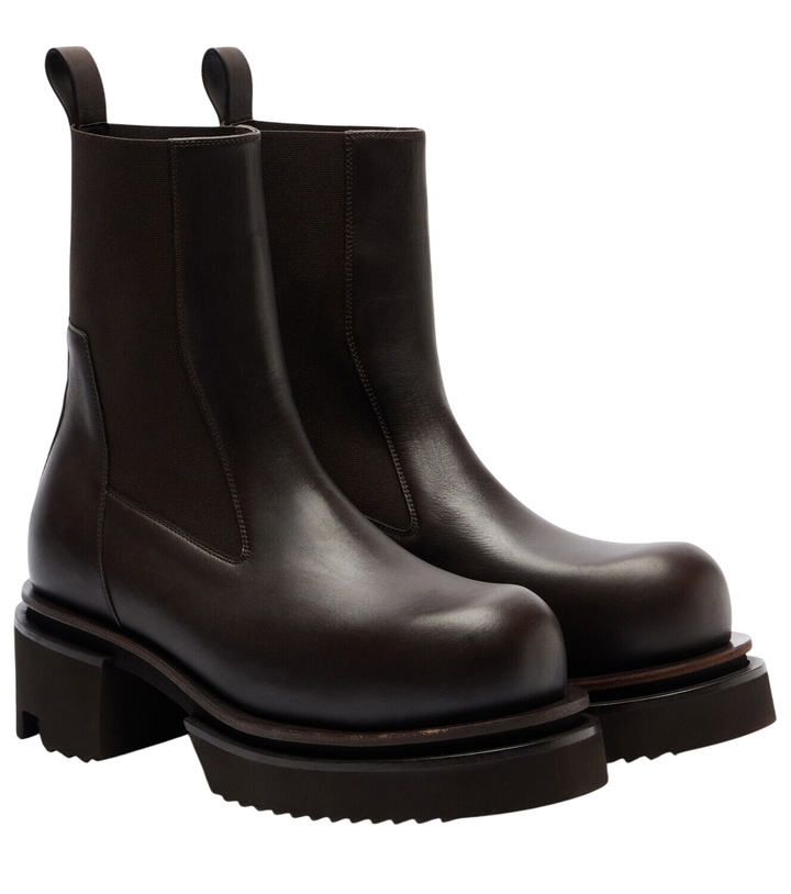 Photo: Rick Owens Beatle 60 leather platform Chelsea boots