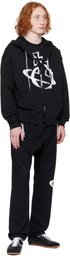 Vivienne Westwood Black Stencil Orb Football Sweatpants