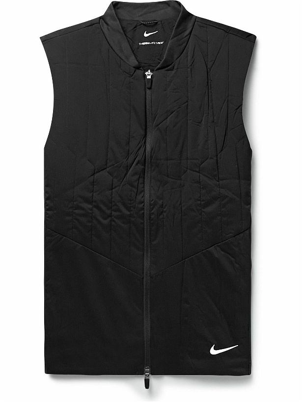 Photo: Nike Golf - Quilted Therma-FIT ADV Golf Gilet - Black