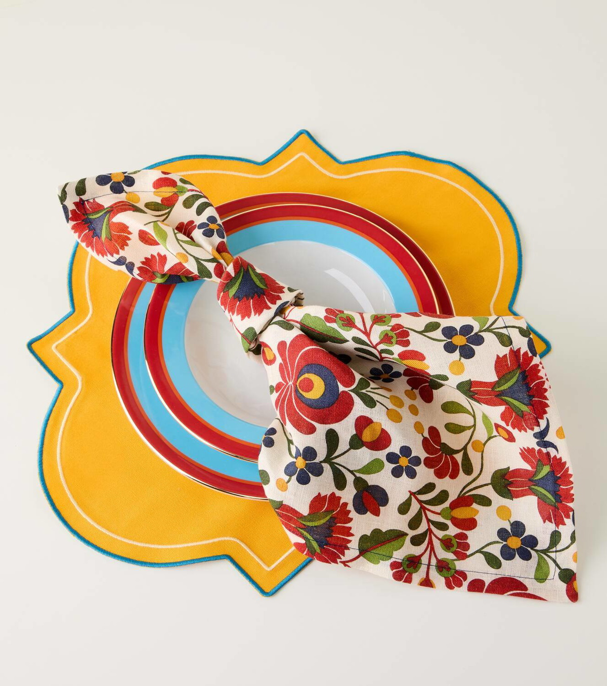 La DoubleJ Medallion set of 2 canvas placemats