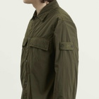 Stone Island Men's Ghost Nylon Smerigliato Shirt Jacket in Military Green