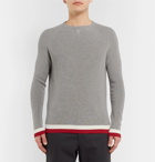 Incotex - Slim-Fit Contrast-Tipped Cotton Sweater - Men - Gray