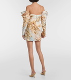 Zimmermann Luminosity draped floral minidress