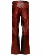 MARINE SERRE - Airbrushed Leather Wide Leg Pants
