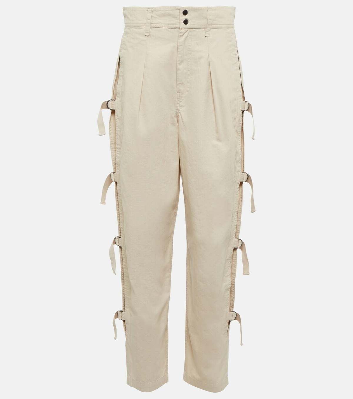 Marant Etoile Keowina high-rise tapered cotton pants Isabel