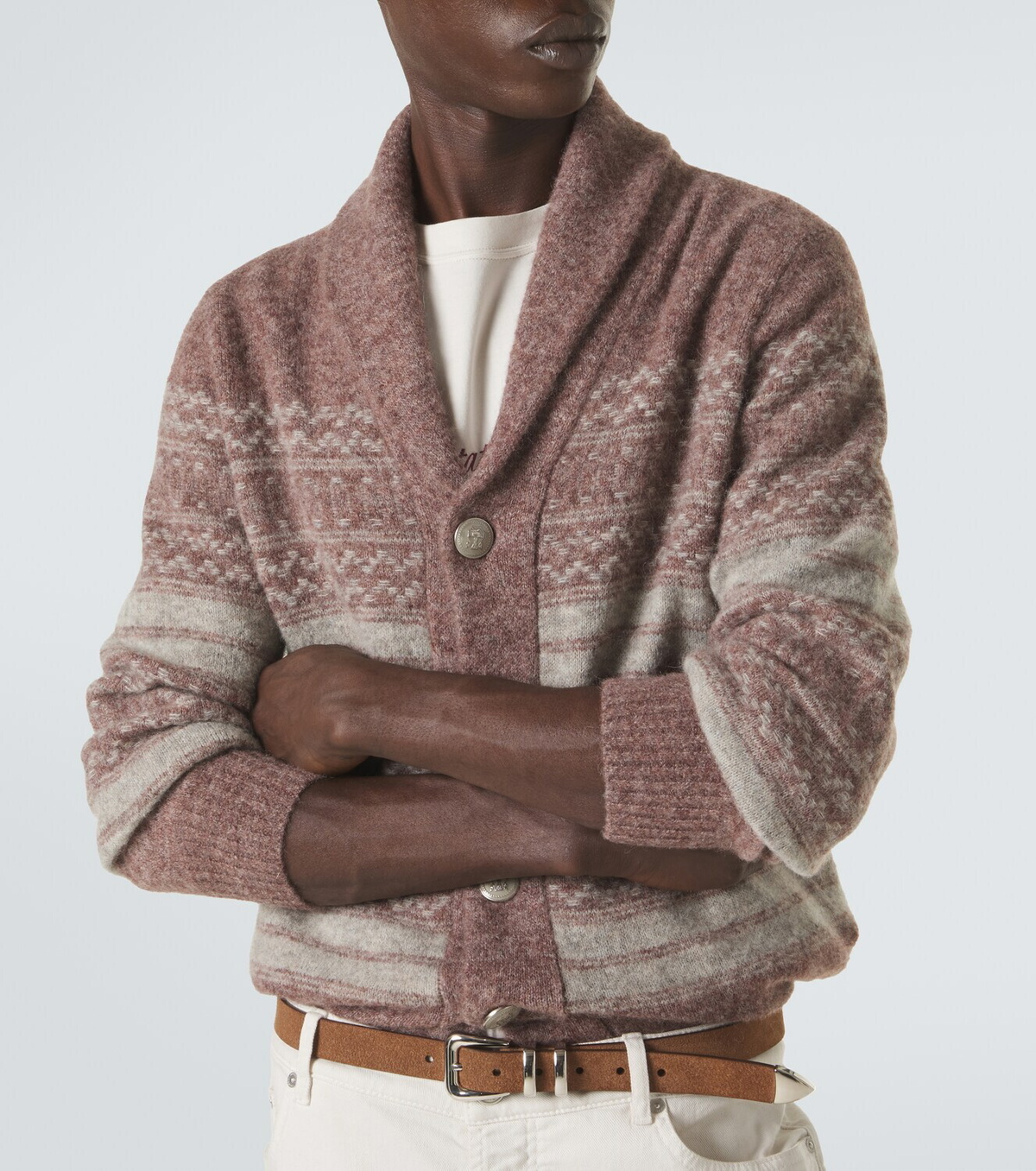 Brunello Cucinelli Alpaca, cashmere, and wool-blend cardigan