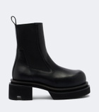 Rick Owens Beatle leather platform Chelsea boots
