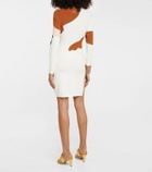 Fendi Colorblocked mockneck minidress