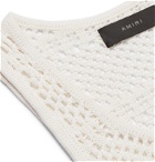 AMIRI - Crocheted Cotton and Cashmere-Blend Tank Top - Neutrals