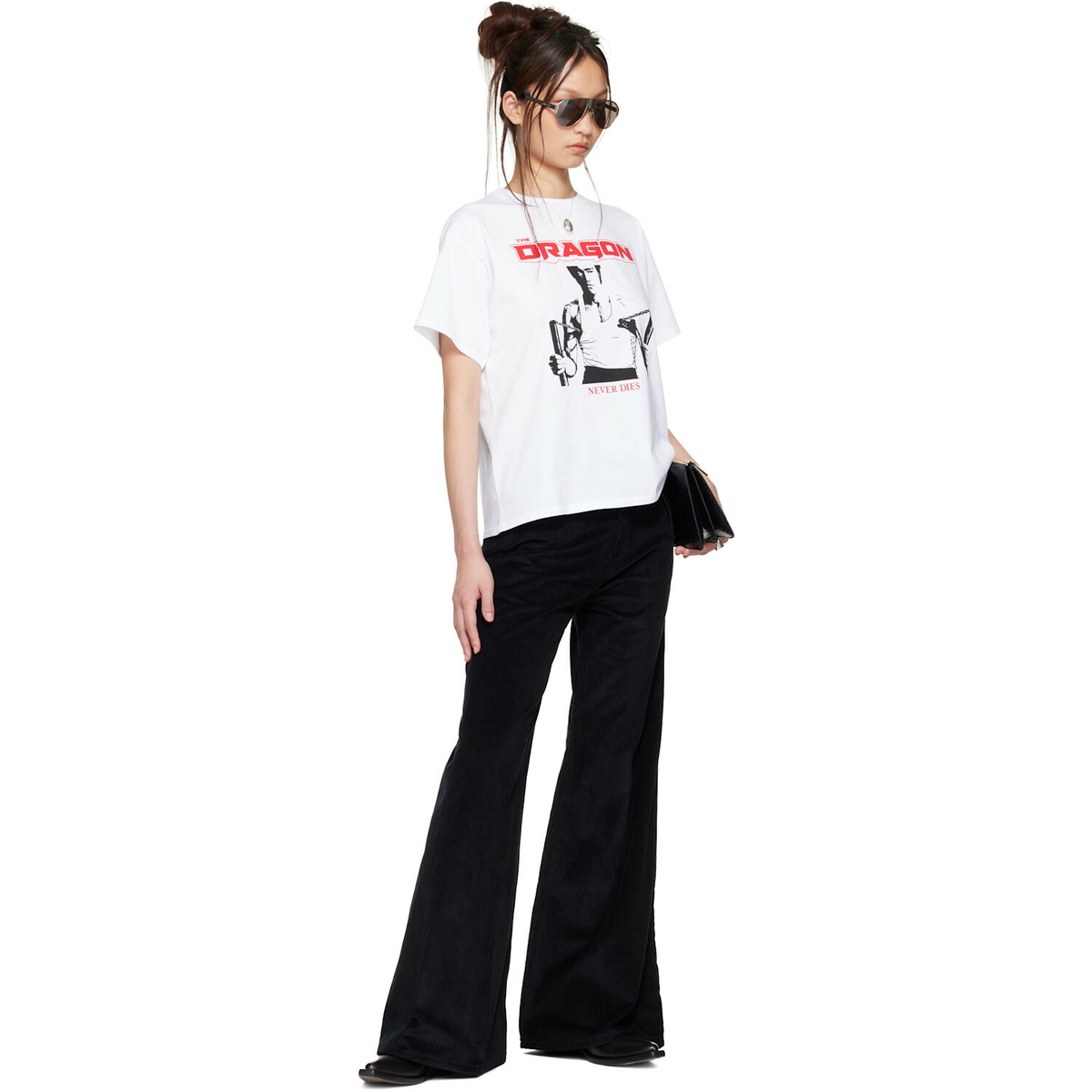 LU'U DAN BRUCE LEE x LỰU ĐẠN White Athletic T-shirt