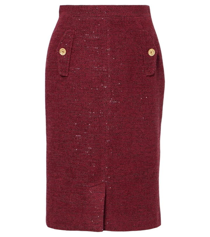 Photo: Alessandra Rich Sequined tweed pencil skirt