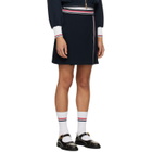 Thom Browne Navy RWB Trim Wrap Miniskirt