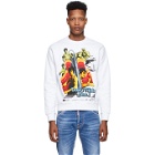 Dsquared2 White Bruce Lee Printed Cool Fit Sweatshirt