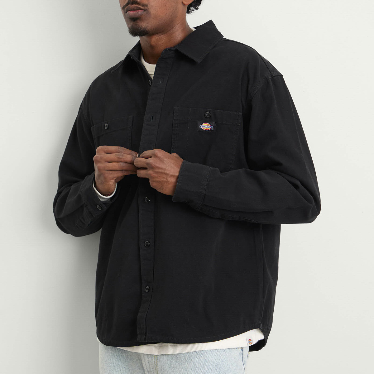 Dickies Men's Canvas Shirt in Black