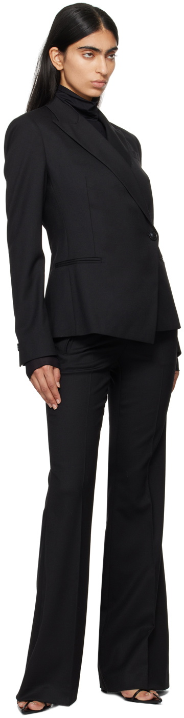 BOSS Black Regular-Fit Flared Wool Twill Trousers