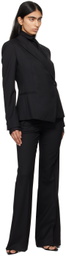 BOSS Black Regular-Fit Flared Wool Twill Trousers