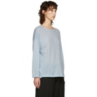 Chimala Blue Big Boatneck Wool T-Shirt