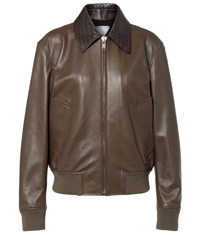 Photo: Bottega Veneta Intrecciato leather blouson jacket