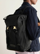 TOM FORD - Leather-Trimmed Logo-Appliquèd Nylon Backpack