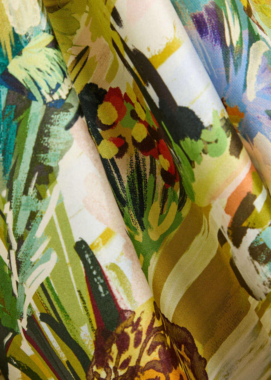 Alemais Jungle Boogie Printed Halterneck Silk Maxi Dress Multicoloured