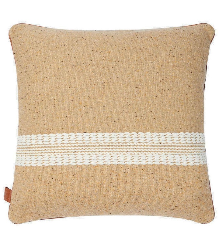 Photo: Loewe Striped wool and linen-blend cushion