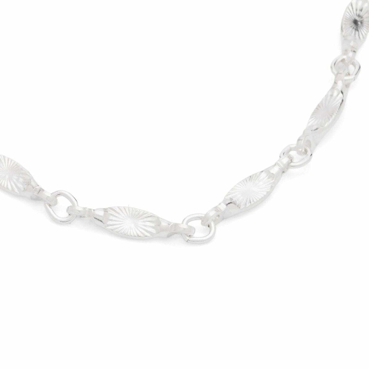 Maple Men's Sunburst Bracelet in Silver