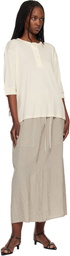 Studio Nicholson Beige Oates Midi Skirt