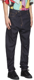 Vivienne Westwood Navy Asymmetric Jeans