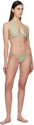 Miaou Gray & Green Bali Bikini Top