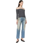 MM6 Maison Margiela Blue Straight-Leg Jeans