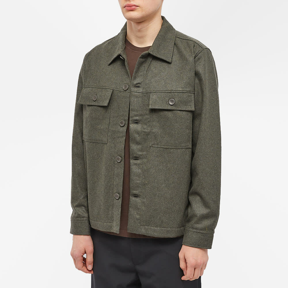 NN07 Men's Wilas Wool Overshirt in Army NN07