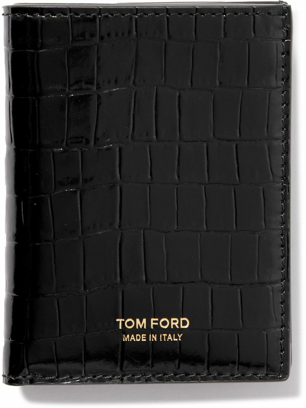 Photo: TOM FORD - Croc-Effect Leather Bifold Cardholder